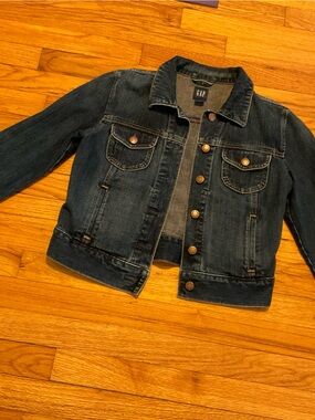 Gap 1969 Denim Jacket Womens SMALL Blue Button Front Pockets Casual Jean